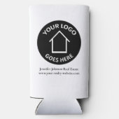 実在会社カスタムのロゴシンプルマーケティング スリム缶クーラー (裏面)