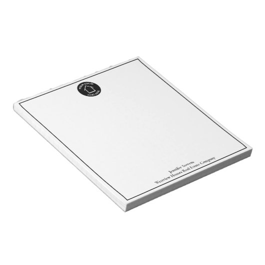 実在会社カスタムロゴオフィス ノートパッド (アングル)