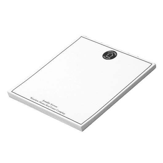 実在会社カスタムロゴオフィス ノートパッド (回転)