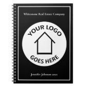 実在会社カスタムロゴ不動産 ノートブック (正面)