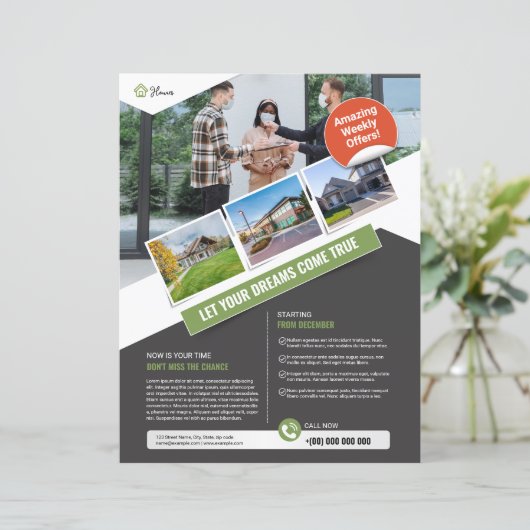 実在会社チラシテンプレート (スタンド正面)