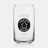 実在会社ロゴ不動産仲介業者マーケティング ガラス缶 (裏面)