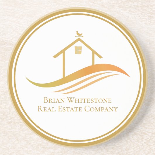 実在会社金ゴールドパーソナライズされた不動産仲介業者 コースター (正面)