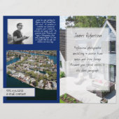 実在写真家の折り畳みパンフレットテンプレート チラシ (正面)