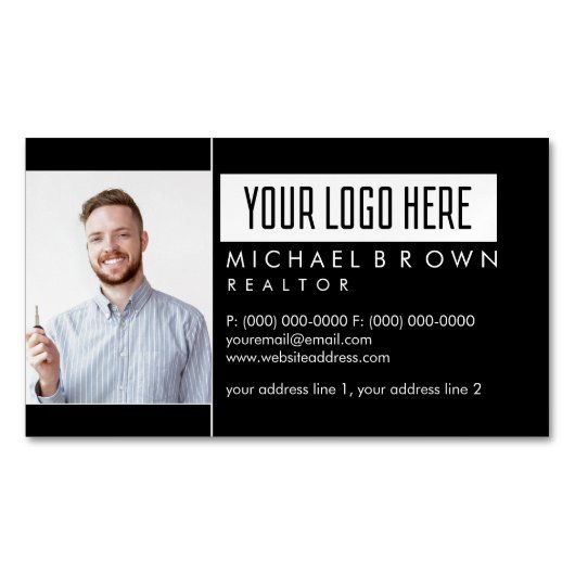 実在写真 マグネット名刺 (正面)