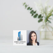 実在募集人 |建物ロゴ 名刺 (スタンド正面)