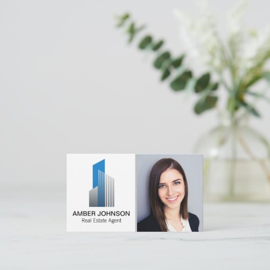 実在募集人 |建物ロゴ 名刺 (スタンド正面)