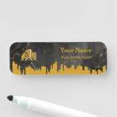 実在名札バッジ大理石フェイク&ロゴ 名札 (インサイチュ)