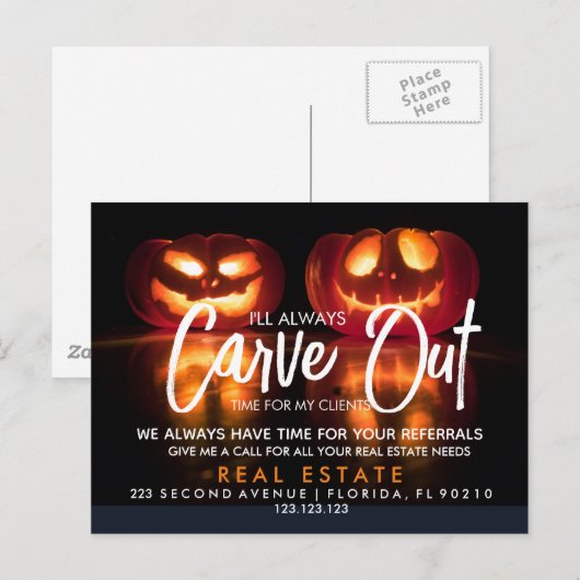 実在名発表 案内ポストカード (正面/裏面)