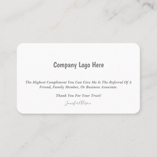 実在名証券 名刺 (裏面)