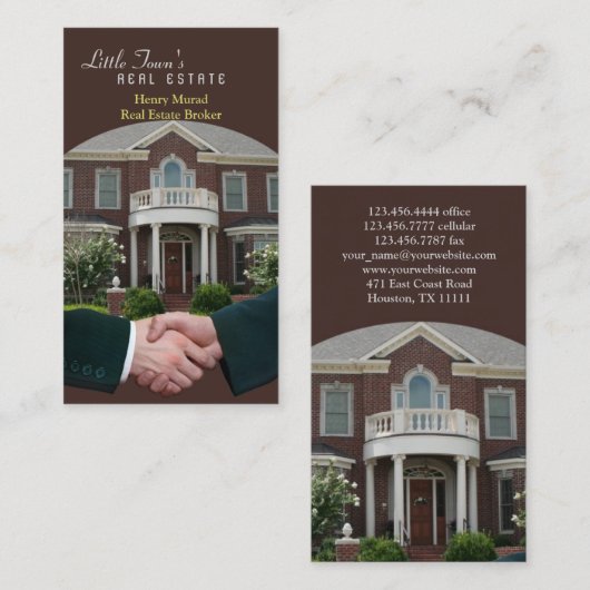 実在名証券 名刺 (正面/裏面)