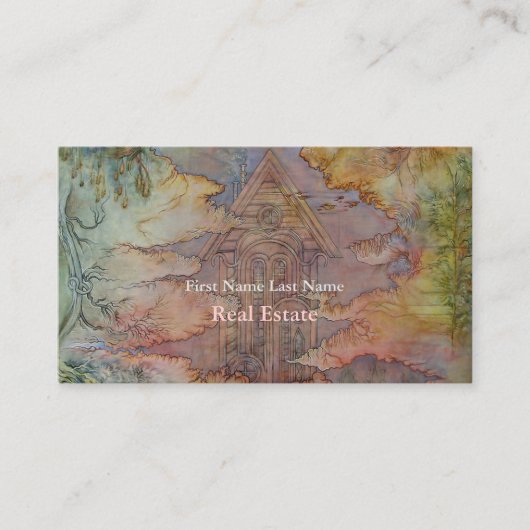 実在図解入りの、写真付きの財芸術的カード 名刺 (正面)