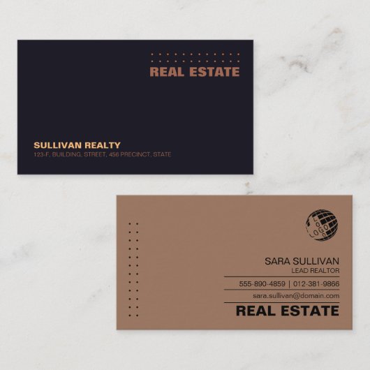 実在地代不動産名刺不動産業者 名刺 (正面/裏面)