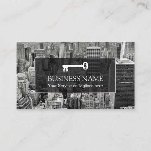 実在地代理モダン市プロフェッショナル 名刺 (正面)