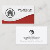 実在地代理不動産不動産仲介業者財産 名刺 (正面/裏面)