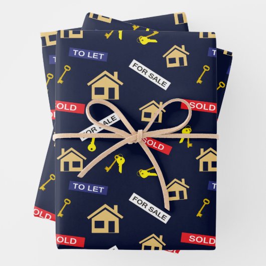 実在地代理不動産不動産仲介業者退職 ラッピングペーパーシート (インサイチュ)