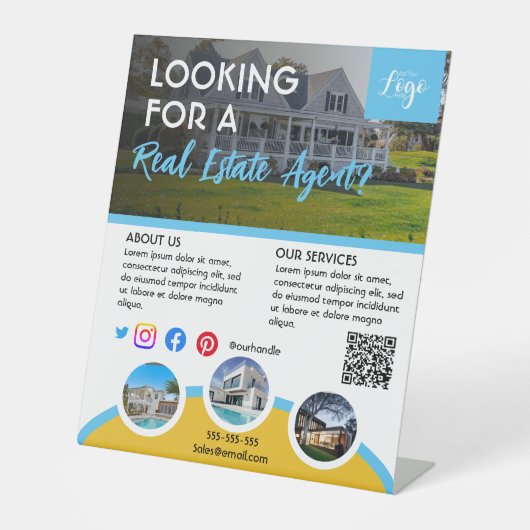 実在地代理公売場財産 台座サイン (正面)