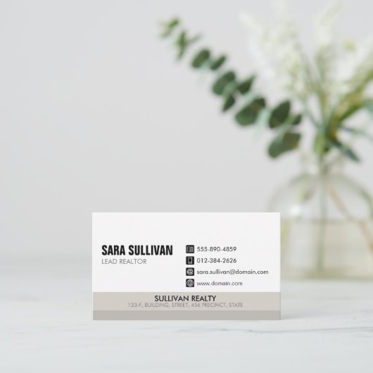 実在地代金不動産不動産仲介業者名刺 名刺 (スタンド正面)