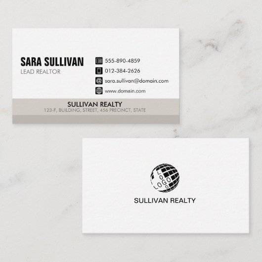 実在地代金不動産不動産仲介業者名刺 名刺 (正面/裏面)