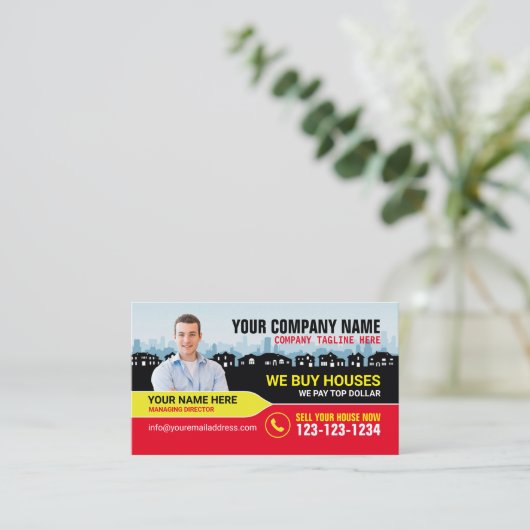 実在地仲介及び投資家向け名刺 名刺 (スタンド正面)