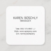 実在地剤炭素繊維金属材料 スクエア名刺 (裏面)