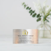 実在地剤銀金属金ゴールド大理石 名刺 (スタンド正面)