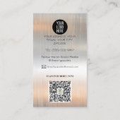 実在地剤銀金属金ゴールド大理石 名刺 (裏面)