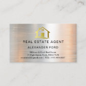 実在地剤銀金属金ゴールド大理石 名刺 (正面)