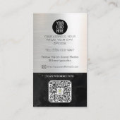 実在地剤銀金属金ゴールド大理石 名刺 (裏面)