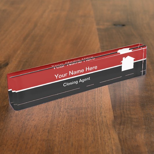 実在地名会社閉鎖代理人 デスクネームプレート (側面)