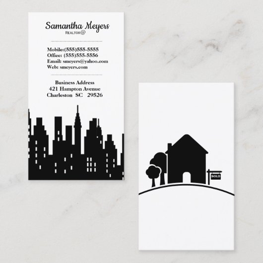 実在地名札 名刺 (正面/裏面)