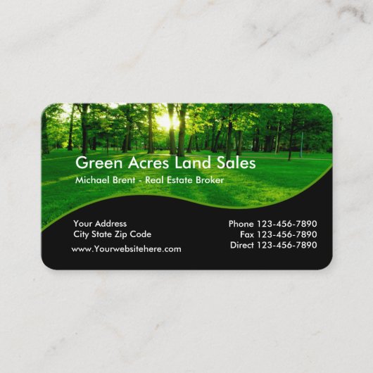 実在地売却 名刺 (正面)