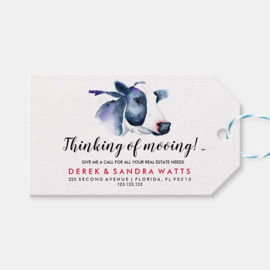 実在地移動牛告知事業 ギフトタグ (正面(横))