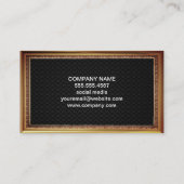 実在地 |アンティーク金ゴールド縁ど |ブラックメッシュ 名刺 (裏面)