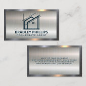 実在地 |アーキテクトのラインアート |メタリック 名刺 (正面/裏面)