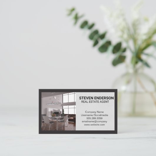 実在地 |インテリア 名刺 (スタンド正面)