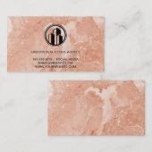 実在地 |オレンジ大理石 |クラシック石板 予約カード (正面/裏面)