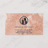 実在地 |オレンジ大理石 |クラシック石板 予約カード (正面)