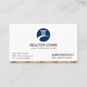 実在地 |ピラーアイコン木製トリム 名刺 (正面)