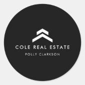 実在地 |ブラックリモダンスティングエージェント不動産仲介業者 ラウンドシール (正面)