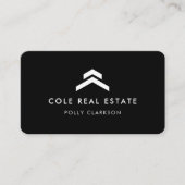 実在地 |ブラックリモダンスティングエージェント不動産仲介業者 名刺 (正面)