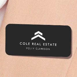 実在地 |ブラックリモダンスティングエージェント不動産仲介業者 名札