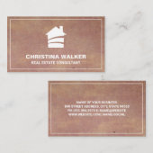 実在地 |ホームモダンロゴ 名刺 (正面/裏面)