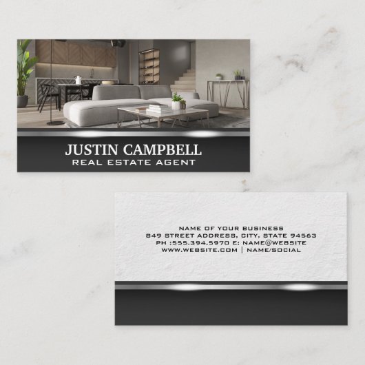実在地 | ホームモダン 名刺 (正面/裏面)