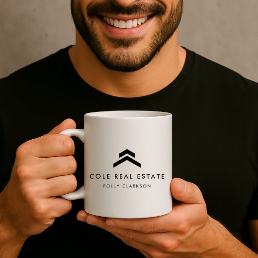 実在地 |リスティングモダンエーミニマルジェントの不動産仲介業者 コーヒーマグカップ