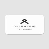 実在地 |リスティングモダンエーミニマルジェントの不動産仲介業者 名札 (正面)