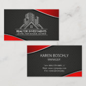 実在地 | レッドメタリック | 有孔メッシュ 名刺 (正面/裏面)