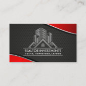 実在地 | レッドメタリック | 有孔メッシュ 名刺 (正面)