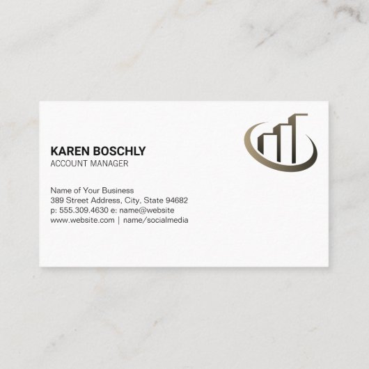 実在地 | 企業の | 建物ロゴ 名刺 (裏面)