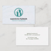 実在地 |商用プライベートのプロパティ 名刺 (正面/裏面)